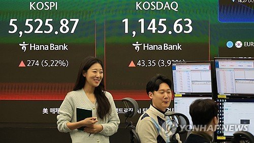 (LEAD) Seoul shares rebound more than 5 pct on eased Iran woes; won sharply up