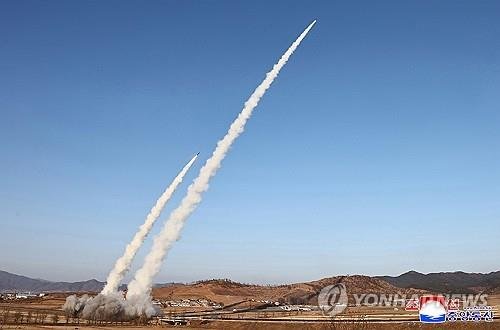 N. Korea says conducted firepower strike drill with 600 mm ultra-precision multiple rocket launchers